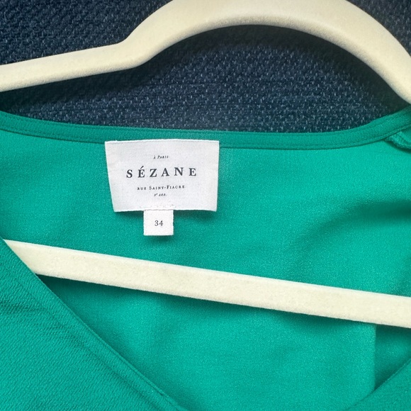 Sezane green blouse - Picture 2 of 2